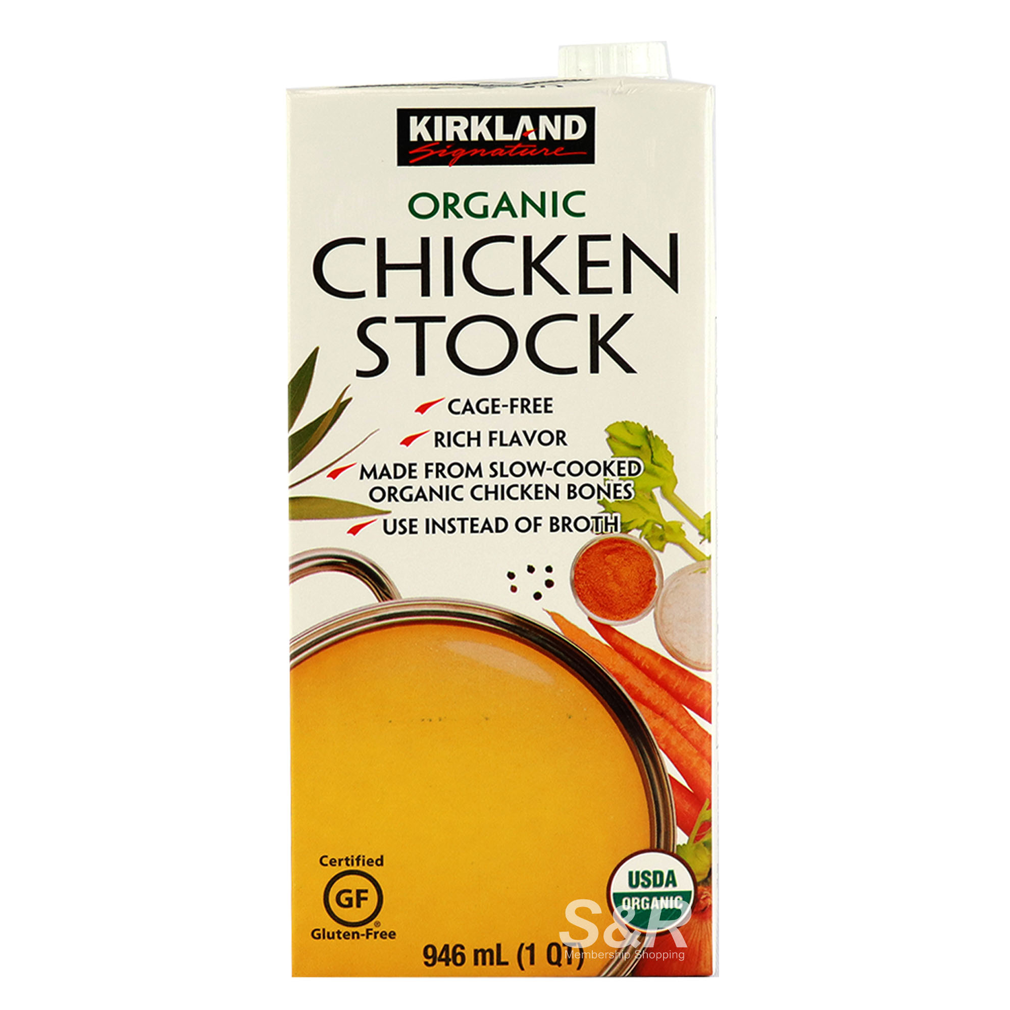 Kirkland Signature Organic Chicken Stock 946mL